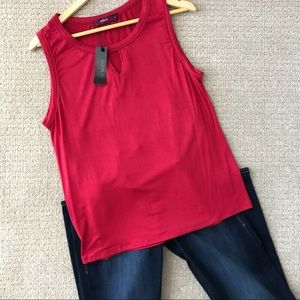 Doublju Crimson Sleeveless Top